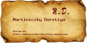 Martiniczky Dorottya névjegykártya