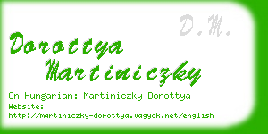 dorottya martiniczky business card